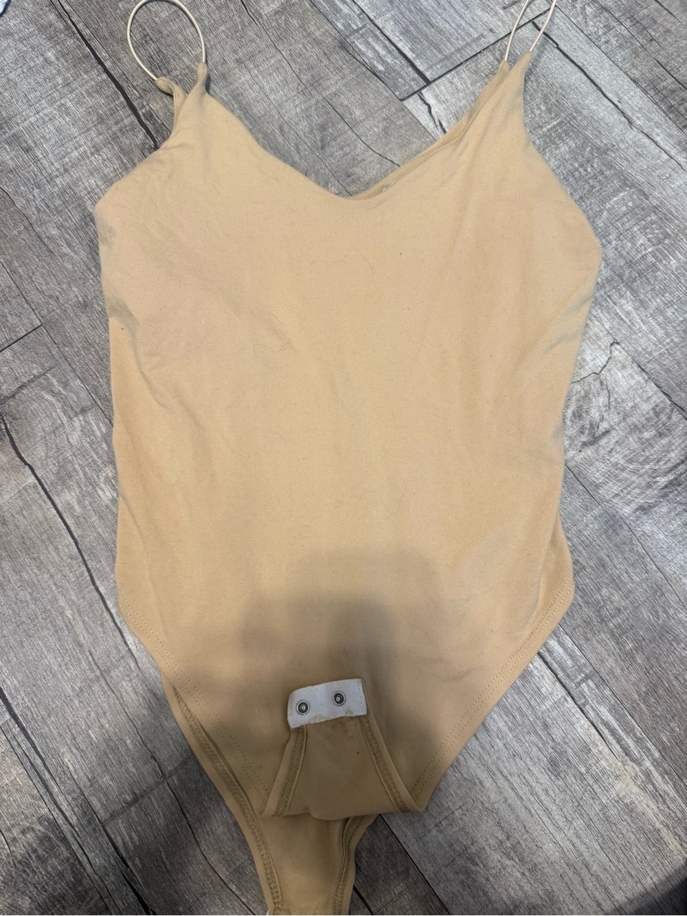 Nude Beige One-Piece Bodysuit